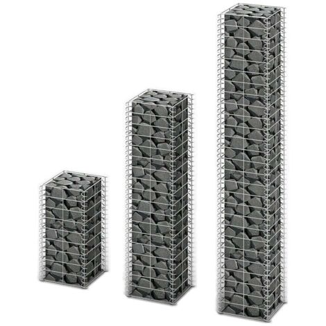 INLIFE 3 gabions en fil galvanisé (1/4)