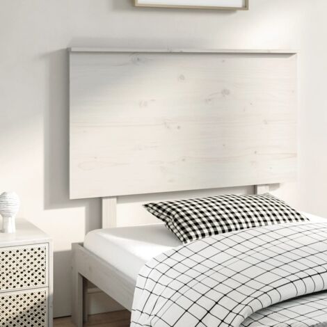 SKM Tête de lit Blanc 94x6x82,5 cm Bois massif de pin (1/5)