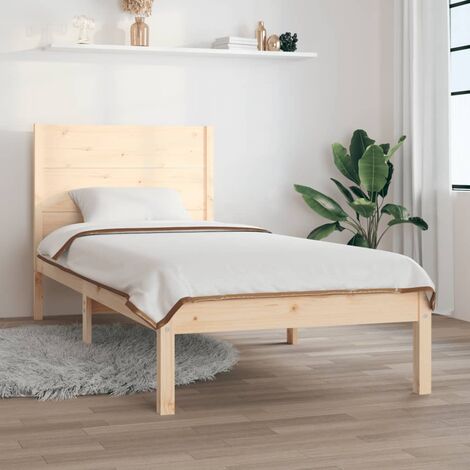 SKM Cadre de lit Bois de pin massif 90x200 cm (1/5)