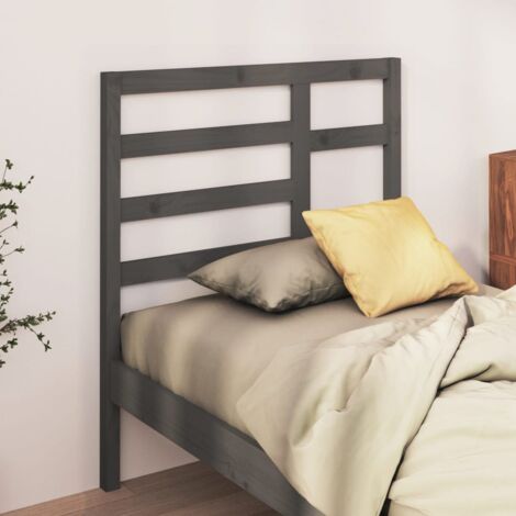 SKM Tête de lit Gris 96x4x104 cm Bois massif de pin (1/5)
