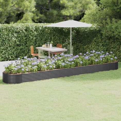SKM Jardinière Acier enduit de poudre 544x100x36 cm Anthracite (1/5)