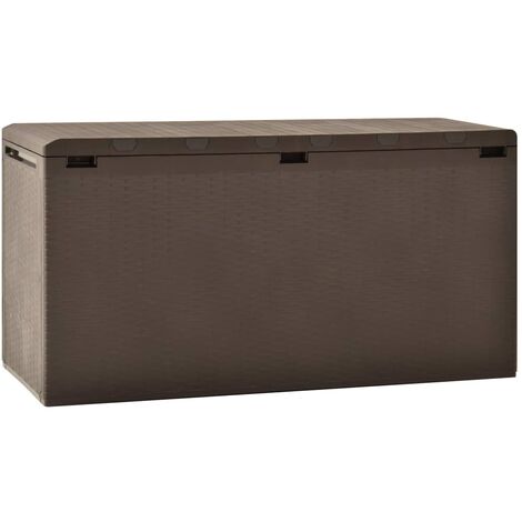SKM Boîte de rangement de jardin Marron 114x47x60 cm (1/5)