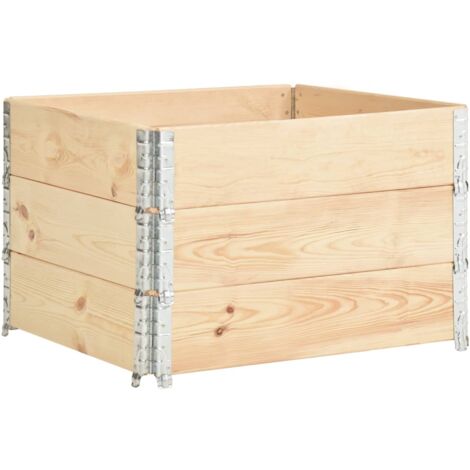 SKM Jardinières surélevées 3 pcs 100x100 cm Bois de pin solide (1/5)