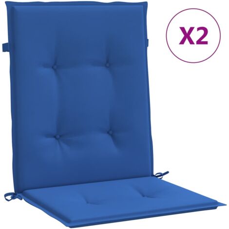 SKM Coussins de chaise de jardin 2 pcs Bleu royal 100x50x3 cm (1/5)