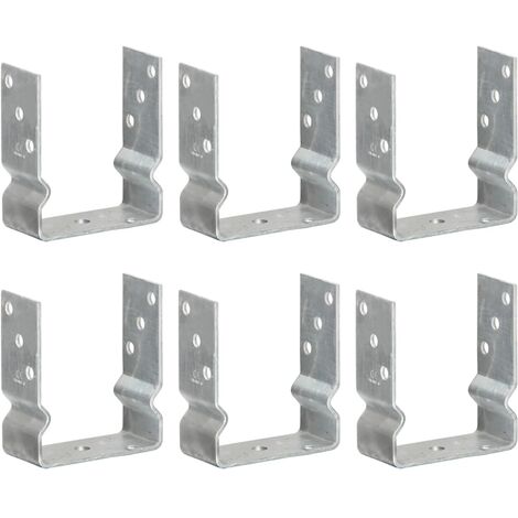 Furniture Limited - Piquets de clôture 6 pcs Argenté 12x6x15 cm (1/5)