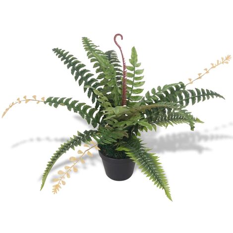 INLIFE Plante artificielle avec pot Fougère 50 cm Vert (1/2)