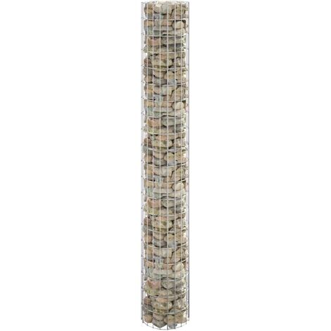 INLIFE Lit surélevé à gabion circulaire Acier galvanisé Ø30x200 cm (1/5)