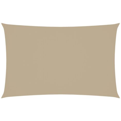 INLIFE Voile de parasol Tissu Oxford rectangulaire 2,5x5 m Beige (1/5)