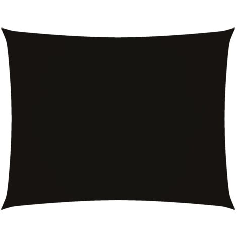 INLIFE Voile de parasol Tissu Oxford rectangulaire 2x3 m Noir (1/5)