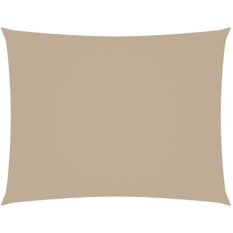 INLIFE Voile de parasol Tissu Oxford rectangulaire 5x6 m Beige (1/5)