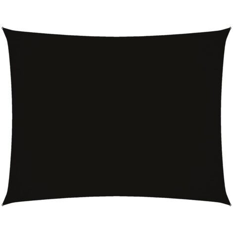 INLIFE Voile de parasol Tissu Oxford rectangulaire 2,5x3,5 m Noir (1/5)