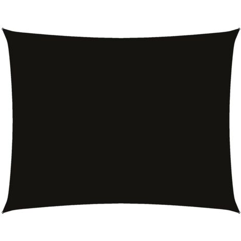 INLIFE Voile de parasol Tissu Oxford rectangulaire 2x3,5 m Noir (1/5)