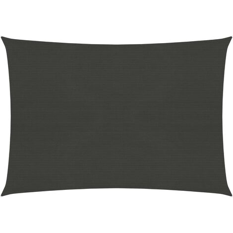 INLIFE Voile d'ombrage 160 g/m² Anthracite 2,5x3,5 m PEHD (1/5)