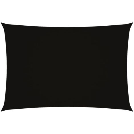 INLIFE Voile de parasol Tissu Oxford rectangulaire 3x5 m Noir (1/5)