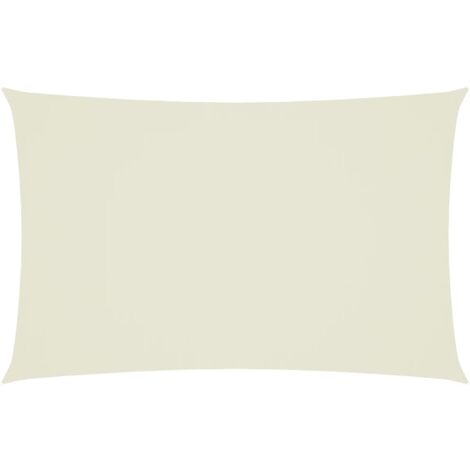 INLIFE Voile de parasol Tissu Oxford rectangulaire 2,5x5 m Crème (1/5)