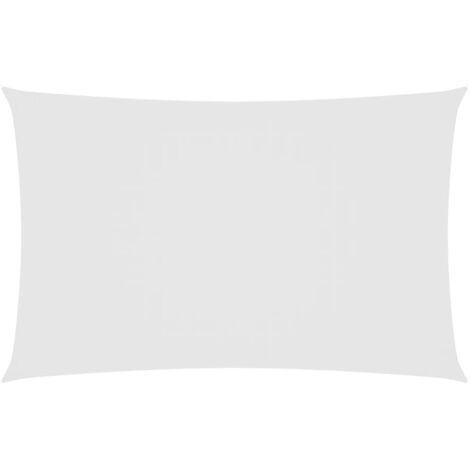 INLIFE Voile de parasol Tissu Oxford rectangulaire 6x8 m Blanc (1/5)