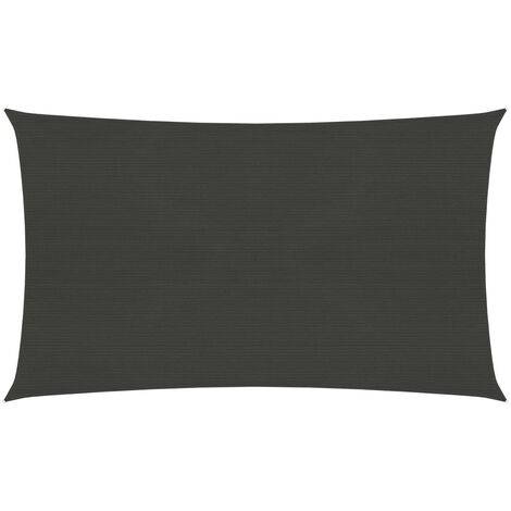INLIFE Voile d'ombrage 160 g/m² Anthracite 2,5x5 m PEHD (1/5)