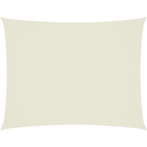 INLIFE Voile de parasol Tissu Oxford rectangulaire 6x8 m Crème (1/5)