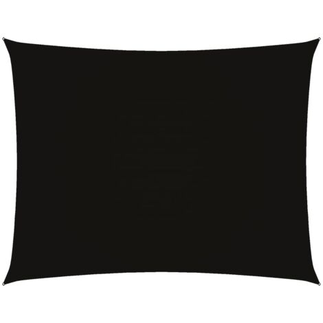 INLIFE Voile de parasol Tissu Oxford rectangulaire 3x4,5 m Noir (1/5)