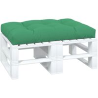 INLIFE Coussin de canapé palette Vert 120x80x10 cm