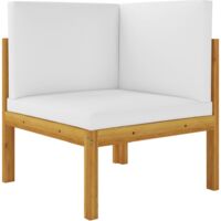 INLIFE Banc de jardin à 2 places avec coussins Bois d'acacia massif