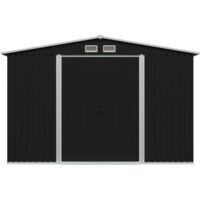 INLIFE Abri de stockage pour jardin Anthracite Acier 257x205x178 cm