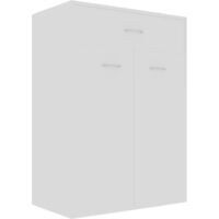 INLIFE Armoire à chaussures Blanc 60x35x84 cm Aggloméré