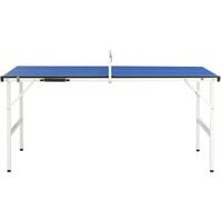 INLIFE Table de ping-pong avec filet 152x76x66 cm Bleu
