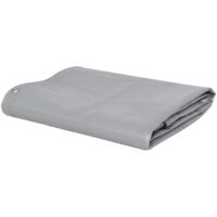 Bâche 3 x 6 m drap de camping protection jardin couverture remorque gris