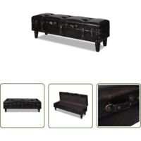 INLIFE Banc long de rangement Marron