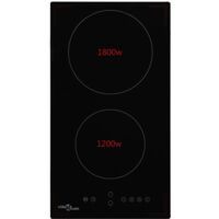 INLIFE Plaque de cuisson Céramique 2 brûleurs Contrôle tactile 3000 W