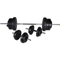 INLIFE Kit de barre d'haltère et 2 haltères 605kg