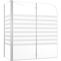 INLIFE Enclos de bain 120x68x130 cm Verre trempé Rayures