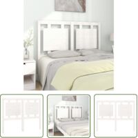 SKM Tête de lit Blanc 125,5x4x100 cm Bois massif de pin