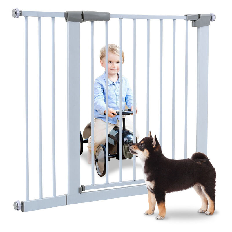 Relaxdays Barrière de sécurité, extensible, escaliers et portes, HxL : env.  56x70-115 cm, pour enfants & chiens, noire