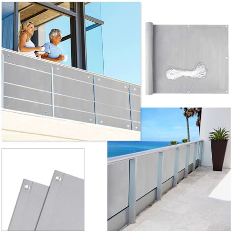 Brise-vue En PVC Vert 200 X 500 Cm - Pour Balcon, Terrasse, Jardin - Résistant Aux UV Et Intempéries, Double Renfort - Protection Intimité Et Vent - 7