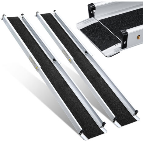 Rampe Pliable Pour Fauteuil Roulant - Aluminium 620mm - Charge 270kg - Accès Véhicule Facile