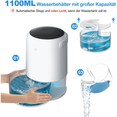 VINGO Déshumidificateur d'air, 450 ml/jour, Déshumidificateurs