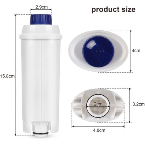 Filtre eau pour Delonghi remplacement pour DeLonghi DLS C002 ECAM ETAM EC680 EC800 machine à café automatique machine à expresso 6×