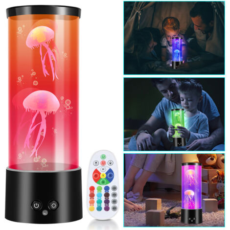 VINGO Lampe méduse à LED, lampe d'ambiance colorée pour aquarium, lampe