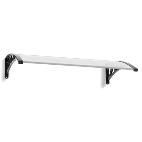 Auvent De Porte Et Fenêtres Extérieure Auvent Porte D'Entree Auvent De Terrasse Toit Marquise En Polycarbonate Moderne, Contre La Pluie UV Protection-Transparent-60x120cm