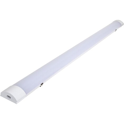 18W Réglette LED extra plate Line Luminaire LED étanche tubes LED interconnectable traversante Blanc Neutre IP65 Plafonnier LED 60cm