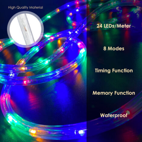 Tube Lumineux Extérieur LED Guirlande Lumineuse Décoration Noël Avec