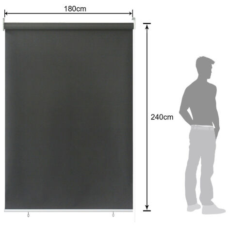 Store Extérieur Vertical Avec Câbles Latéraux Graphite Purishade 180W X