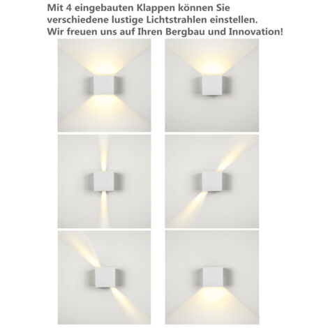 (Deactive)VINGO Applique murale interieur Applique murale LED Lampe murale Moderne pour chambre 7W Blanc Blanc chaud