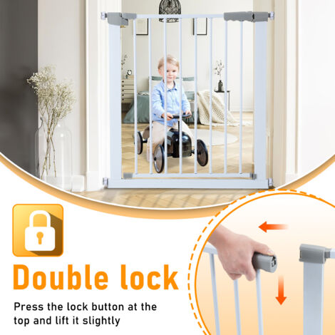 Barrière De Sécurité Extensible VOUNOT 75cm - Fermeture Magnétique - Sans Perçage - Pour Bébé Et Animaux