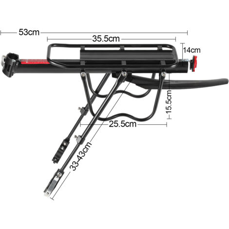 Hot Porte Bagage Velo Arriere On Sale PORTE BAGAGE VELO ARRIERE A TRINGLES P2R ALU NOIR REGLABLE 28 26 24 POUR CYCLOTOURISTE