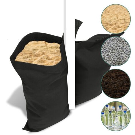 Lot De 4 Sacs De Lestage Pour Auvent Et Tente - 25L Chacun, En PVC Résistant, Pour Jardin Et Camping - 6