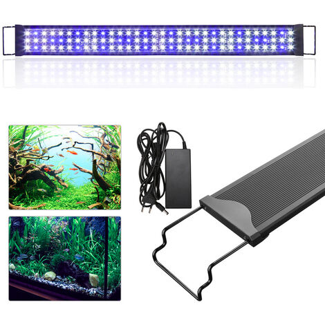 Eclairage et rampe led aquarium　Lumiere Aquarium Lampe LED Eclairage Blanc  et Bleu Nano à Clip pour Poisson Plantes 23-50 cm