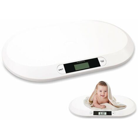 Pèse-bébé Enfant jusqu'à 20kg pour nouveau-né Pèse-bébé numérique blanc  digital